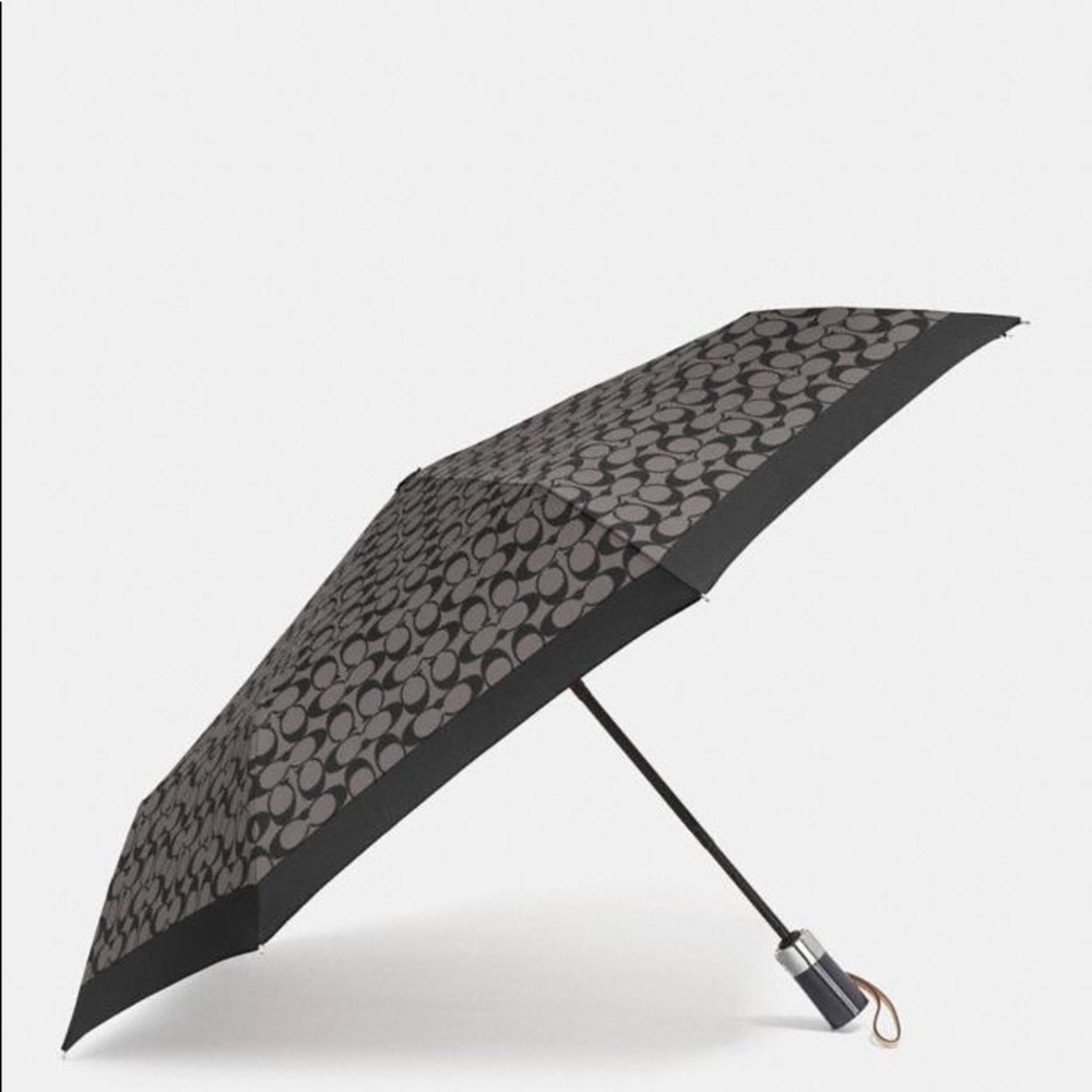 Brand New Black Coach Umbrella